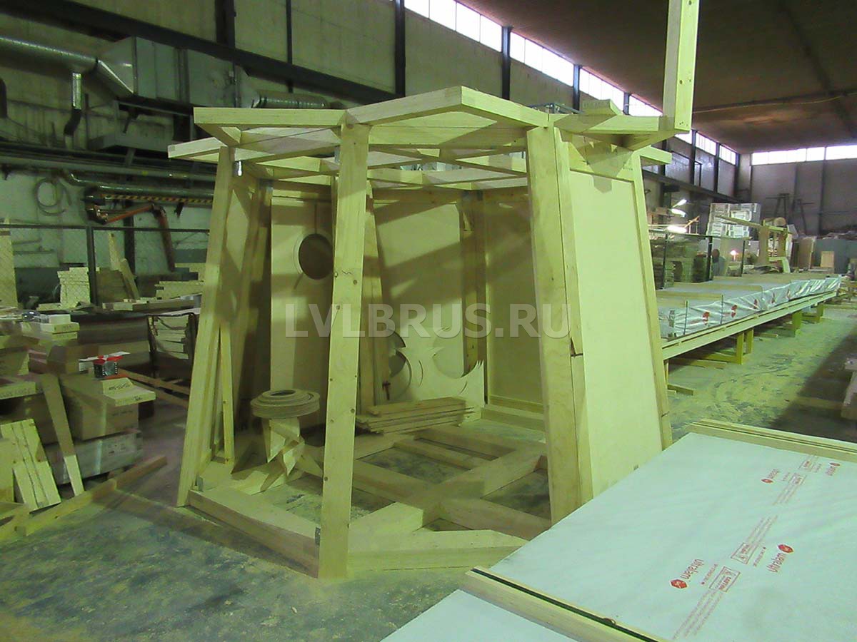 Производство деревянного купола на заказ из lvl